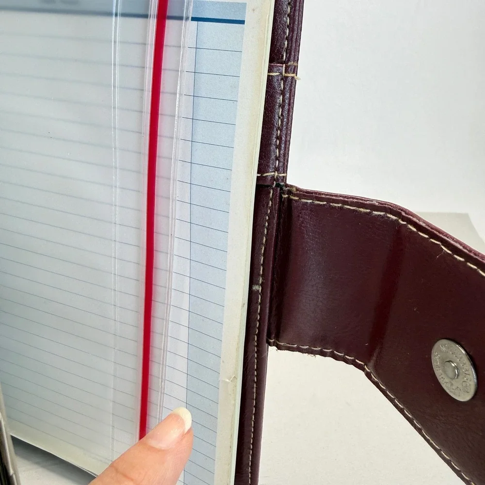 Franklin Covey Leather 7 Ring Planner Classic Size Binder Organizer Snap Closure